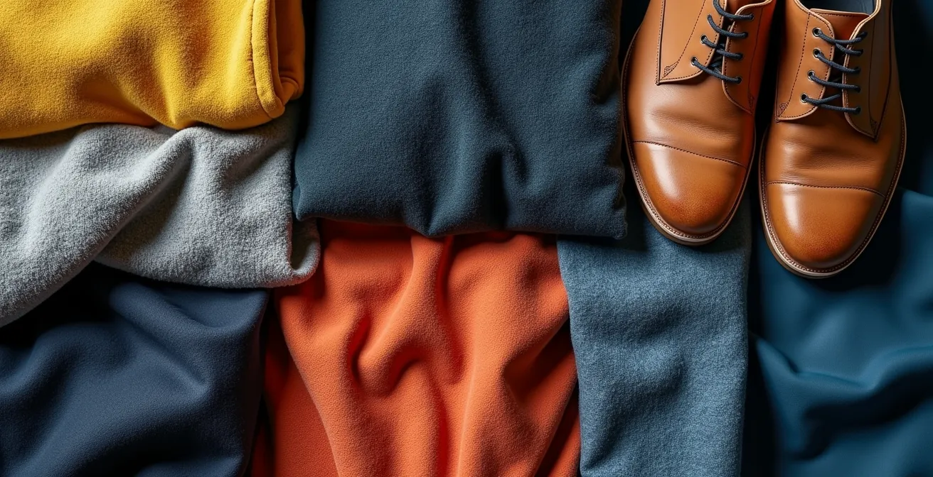 Organisation intelligente d'une valise avec vêtements techniques et accessoires de voyage